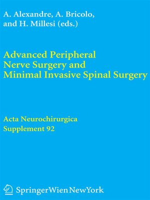 cover image of Advanced Peripheral Nerve Surgery and Minimal Invasive Spinal Surgery